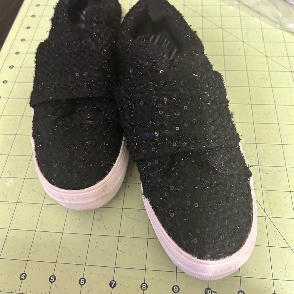 Black Sequin Dolce Vita Sequin Fabric Shoes